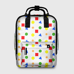 Рюкзак женский Разноцветные геометрические фигурки, цвет: 3D-принт