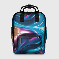 Рюкзак женский Жидкий красочный металл, цвет: 3D-принт