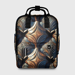 Рюкзак женский Деревянные узоры щита, цвет: 3D-принт