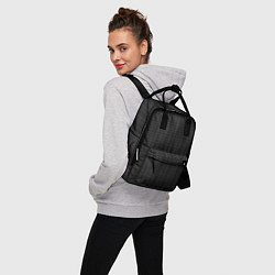 Рюкзак женский Тёмно-серый клетчатый, цвет: 3D-принт — фото 2