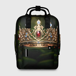 Рюкзак женский Королевская корона узорная, цвет: 3D-принт