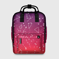 Женский рюкзак Созвездия в розовом небе