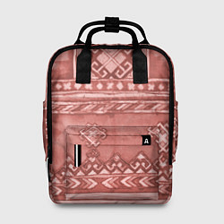 Рюкзак женский Красный славянский орнамент, цвет: 3D-принт