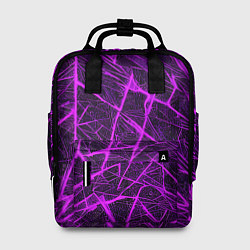 Женский рюкзак Фиолетовая паутина на чёрном фоне