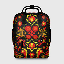 Рюкзак женский Хохломской народный орнамент - Россия, цвет: 3D-принт
