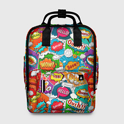 Рюкзак женский Bang Boom Ouch pop art pattern, цвет: 3D-принт