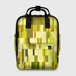 Рюкзак женский Жёлтый глитч, цвет: 3D-принт