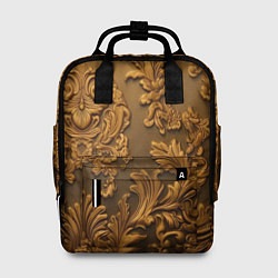 Рюкзак женский Темная лепнина золото, цвет: 3D-принт
