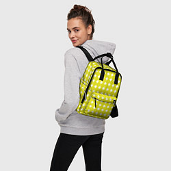 Рюкзак женский Ретро темно желтые круги, цвет: 3D-принт — фото 2