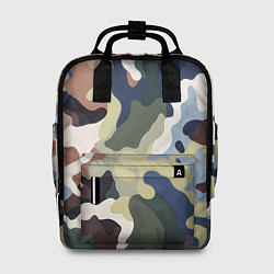 Рюкзак женский Камуфляж милитари, цвет: 3D-принт