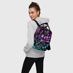 Рюкзак женский Marshmello neon pattern, цвет: 3D-принт — фото 2