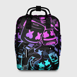 Рюкзак женский Marshmello neon pattern, цвет: 3D-принт