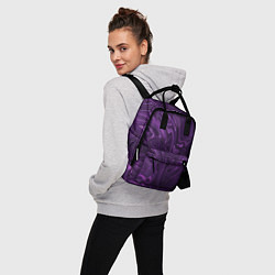 Рюкзак женский Абстакция на темно фиолетовом, цвет: 3D-принт — фото 2