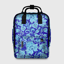 Женский рюкзак Узоры гжель на темно синем фоне