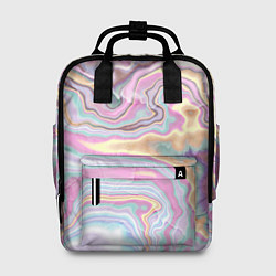Рюкзак женский Мрамор узор разноцветный, цвет: 3D-принт