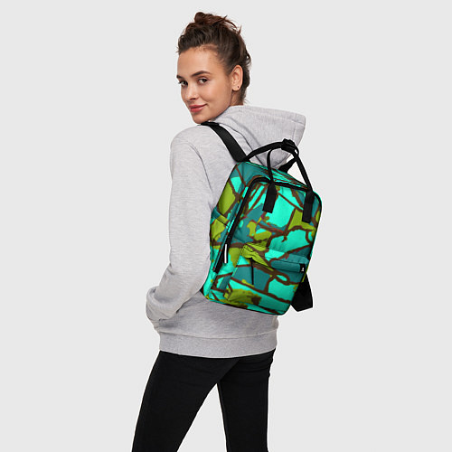 Женский рюкзак Цветная геометрия / 3D-принт – фото 3