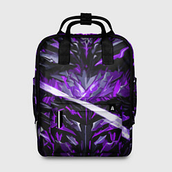 Женский рюкзак Фиолетовый камень на чёрном фоне