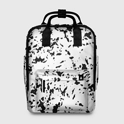 Рюкзак женский Белый с чёрными пятнышками, цвет: 3D-принт