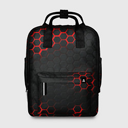 Рюкзак женский Стальная броня соты текстура, цвет: 3D-принт