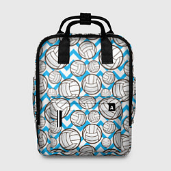 Рюкзак женский Мячи волейбольные паттерн, цвет: 3D-принт
