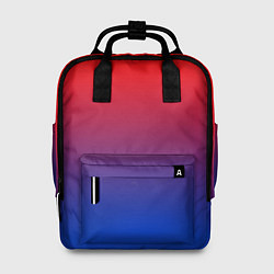 Рюкзак женский Красный и синий градиент, цвет: 3D-принт