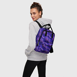 Рюкзак женский Сине-фиолетовая стеклянная мозаика, цвет: 3D-принт — фото 2
