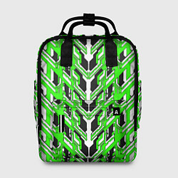 Рюкзак женский Зелёная техно броня, цвет: 3D-принт