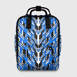Рюкзак женский Синяя техно броня, цвет: 3D-принт