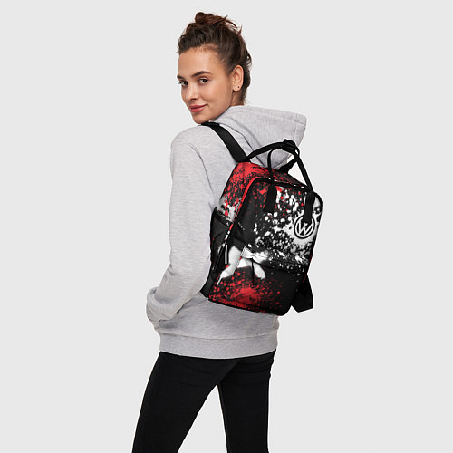 Женский рюкзак Фольксваген на фоне граффити и брызг красок / 3D-принт – фото 3