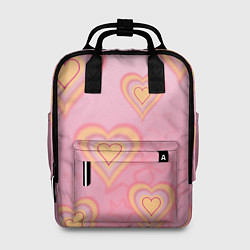 Рюкзак женский Сердца градиент, цвет: 3D-принт