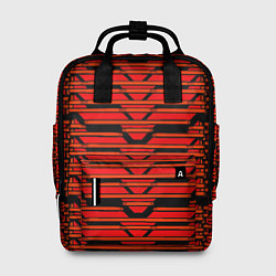 Рюкзак женский Техно броня красная, цвет: 3D-принт