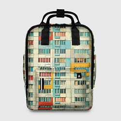 Рюкзак женский Яркая панелька, цвет: 3D-принт