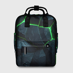 Женский рюкзак Abstract dark green geometry style