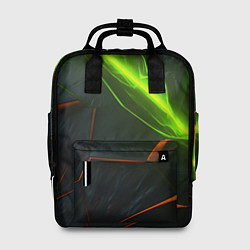 Женский рюкзак Green neon abstract geometry
