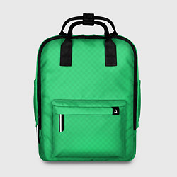 Женский рюкзак Яркий зелёный текстурированный в мелкий квадрат