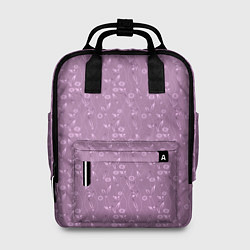 Женский рюкзак Розовый сиреневый цветочный однотонный узор