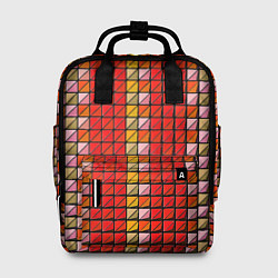 Рюкзак женский Красные плитки, цвет: 3D-принт