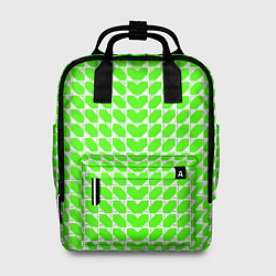 Женский рюкзак Зелёные лепестки шестиугольники