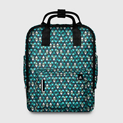 Рюкзак женский Бирюзовый геометрия, цвет: 3D-принт