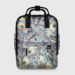 Рюкзак женский Банкноты сто долларов, цвет: 3D-принт