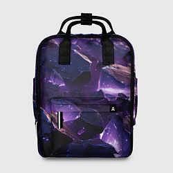 Женский рюкзак Фиолетовые неоновые камни со светом