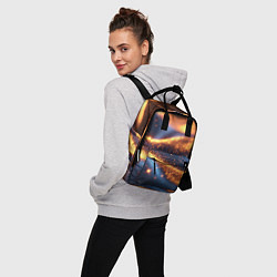 Рюкзак женский Блестящая лакшери текстура, цвет: 3D-принт — фото 2