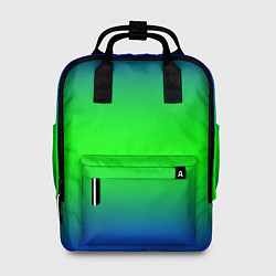 Рюкзак женский Зелёный градиент текстура, цвет: 3D-принт