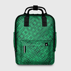 Женский рюкзак Насыщенный зелёный текстурированный