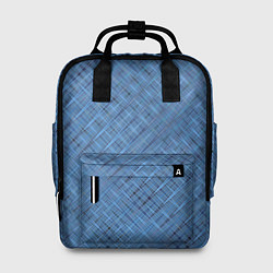 Рюкзак женский Тёмно-голубой текстурированный, цвет: 3D-принт