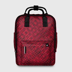 Рюкзак женский Тёмно-красный однотонный текстурированный, цвет: 3D-принт