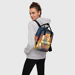 Рюкзак женский Котик и космические созвездия, цвет: 3D-принт — фото 2