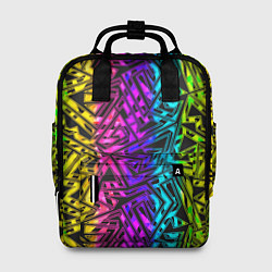Рюкзак женский Абстрактный узор с геометрической концепцией, цвет: 3D-принт