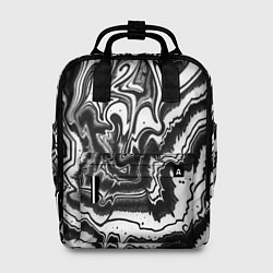 Рюкзак женский Черно-белая абстракция суминагаши, цвет: 3D-принт