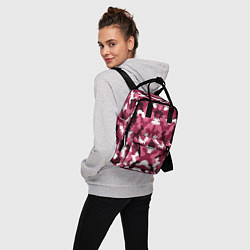 Рюкзак женский Розовые пиксели камуфляж, цвет: 3D-принт — фото 2